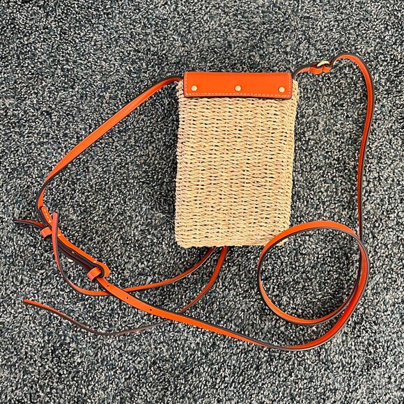 Tory Burch Miller Straw Phone Crossbody - Picture 2 of 4